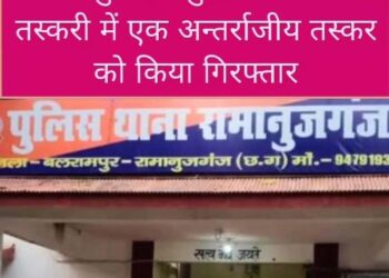 रामानुजगंज पुलिस ने गांजा तस्करी में एक अन्तर्राजीय तस्कर को किया गिरफ्तार…