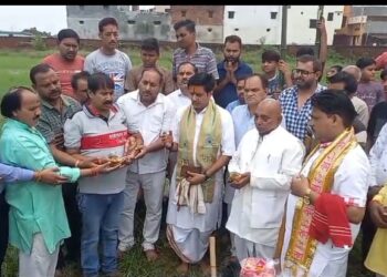 भूमि पूजन के साथ 28वें श्री नवदुर्गा पूजा महोत्सव की तैयारियां शुरू
