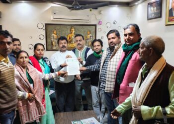 भारतीय किसान यूनियन लोकशक्ति द्वारा ज्ञापन दिया गया