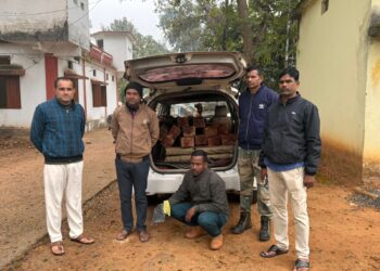 रामानुजगंज :- लकड़ी तस्करी पर कड़ा प्रहार, पुलिस ने एक आरोपी को गिरफ्तार किया..