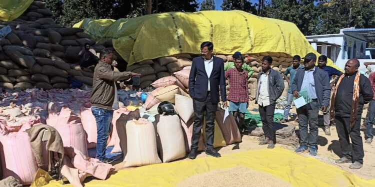 राजपुर: कलेक्टर ने धान खरीदी केंद्र  व संग्रहण केन्द्र  का किया निरीक्षण..