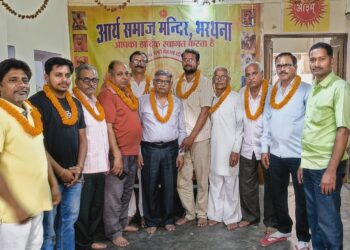   आर्य समाज मंदिर में वार्षिक निर्वाचन प्रकिया
