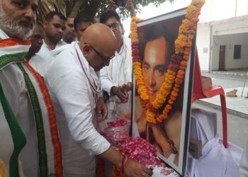 पाली पहुंचे कांग्रेस के प्रदेश अध्यक्ष,34वीं पुण्यतिथि पर नमन किया