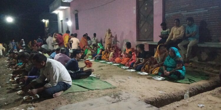 श्रीनर्मदेश्वर मंदिर गणेश मील में द्वितीय वार्षिक भंडारे का आयोजन