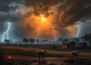 सोनभद्र: अलग-अलग क्षेत्रों में आकाशीय बिजली का कहर, 5 लोग झुलसे, 3 बकरियों की मौत