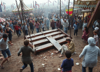 कानपुर: नुमाइश में झूला टूटा, मचा हड़कंप — कई महिलाएं और बच्चे घायल