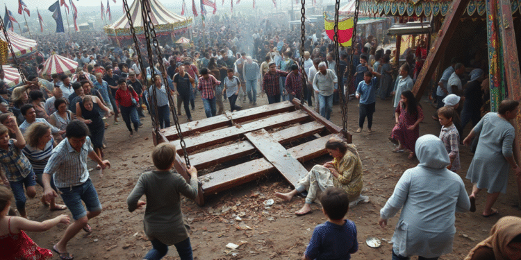 कानपुर: नुमाइश में झूला टूटा, मचा हड़कंप — कई महिलाएं और बच्चे घायल