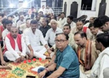 ऊँ श्री पागलबाबा गंगासागर धाम पर नवदुर्गा पूजा महोत्सव की तैयारियों को लेकर वैठक हुई 