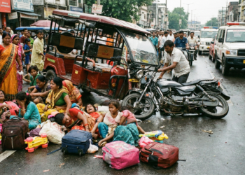 सुल्तानपुर में ई-रिक्शा और बाइक की जोरदार टक्कर, हादसे में छह घायल, दो गंभीर