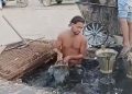 पटना जंक्शन के सामने नाले की सफाई में सुरक्षा इंतज़ामों पर सवाल, मैनुअल स्कैवेंजिंग के आरोप
