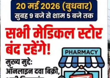 20 मई को बलरामपुर जिले सहित पूरे छत्तीसगढ़ की मेडिकल दुकानें रहेंगी बंद