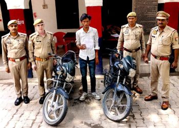 इटावा पुलिस की बड़ी सफलता: 14 घंटे में बाइक चोरी का खुलासा,